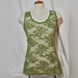 NWT I.N.C. Medium 2 Layer Lace Top